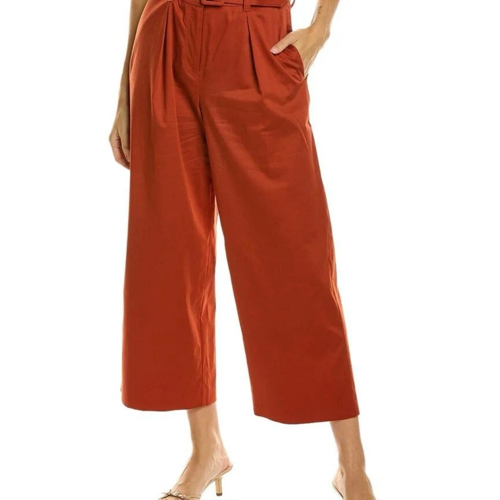 Trina Turk Terracotta Wide-Leg Sentimental Pants